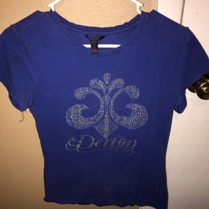 Dereon indigo short sleeve